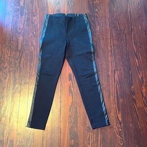J. Crew Pixie Pants Leather Tuxedo Stripe Sz 8R
